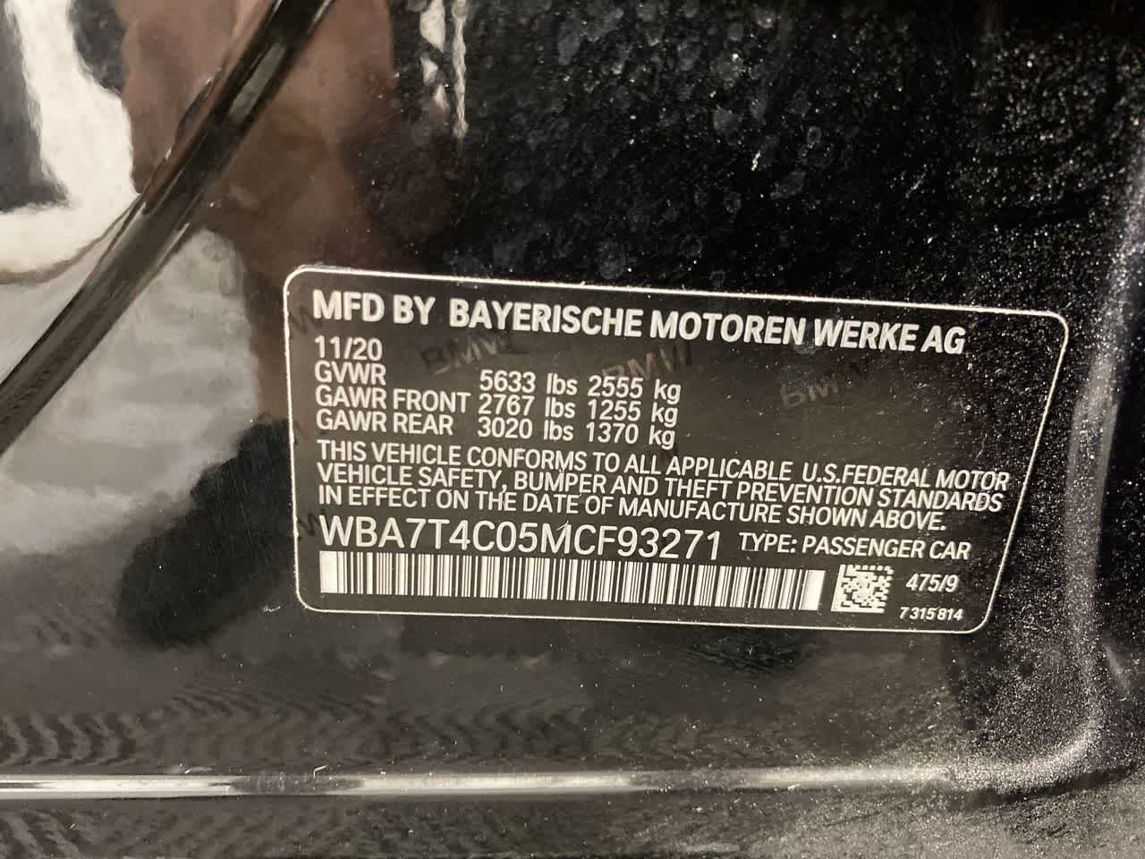 2021 BMW 7 Series Base